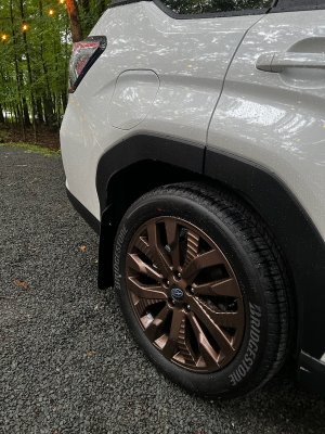 Subaru Forester Mud Flap Kit - Rally Armor - UR Blk Flap/Rd Logo - Black/Red Logo - `25-`27